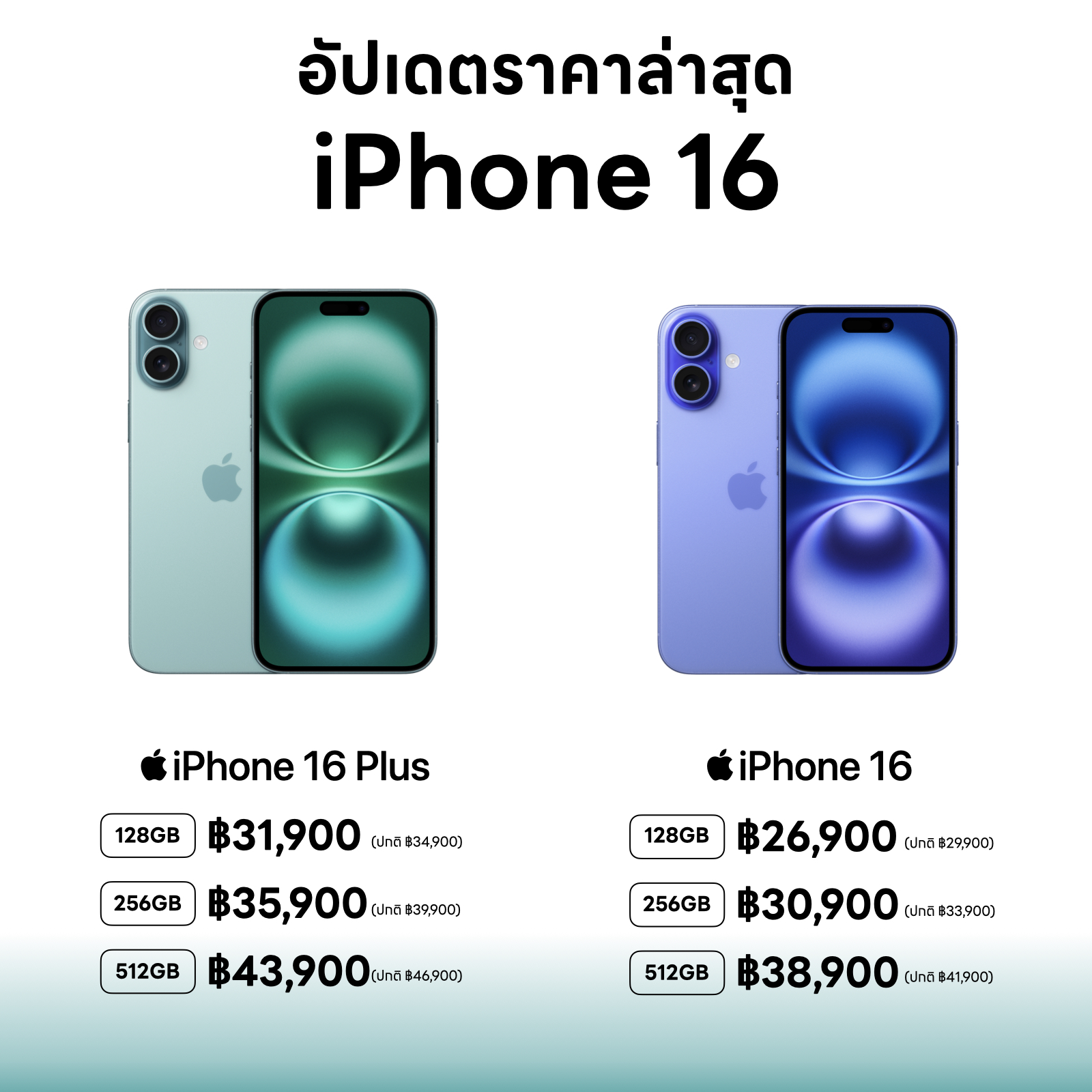 ราคา iPhone 16 อัปเดตล่าสุดเมษา 2025