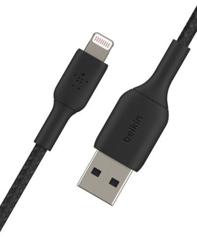 Belkin BOOST↑CHARGE™ Braided USB-A to Lightning Cable 2 Meter - Black