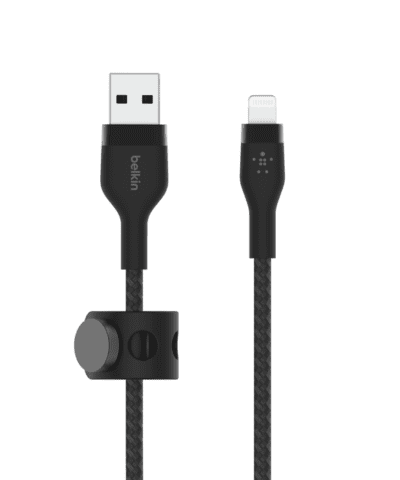 Belkin BOOST↑CHARGE™ DuraSoft Pro Silicone Charge USB-A to Lightning Cable with Cable Management * 1 Meter - Black