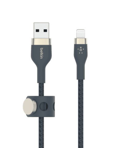 Belkin BOOST↑CHARGE™ DuraSoft Pro Silicone Charge USB-A to Lightning Cable with Cable Management * 1 Meter - Blue