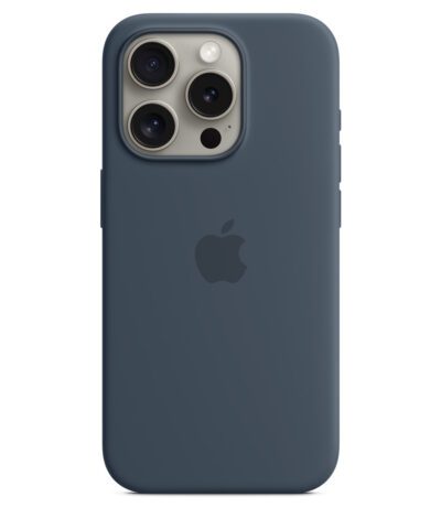 Apple iPhone 15 Pro Silicone Case with MagSafe - Storm Blue