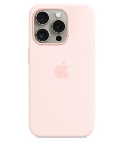 Apple iPhone 15 Pro Silicone Case with MagSafe - Light Pink