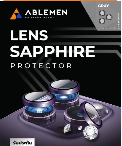 Ablemen Lens Sapphire Apple iPhone 15P/15PMAX Gray