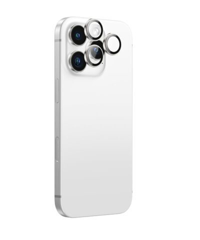 AMAZINGthing Camera Lens for iPhone 16 Pro/16 Pro Max 3D Len Glass (Three Lens)- Sliver