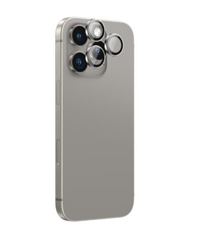 AMAZINGthing Camera Lens for iPhone 16 Pro/16 Pro Max 3D Len Glass (Three Lens)- Titanium