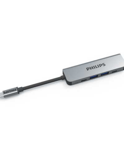 Alternative view of Philips 5in1 Hub C to HDMI - Silver