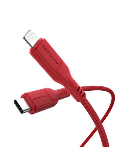 AMAZINGthing Lightning to USB-C Cable Thunder Pro 1.1M-Red