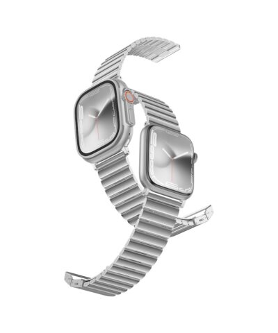 AMAZINGthing Apple Watch Strap 42/44/45/49 MM Titan Steel- Silver