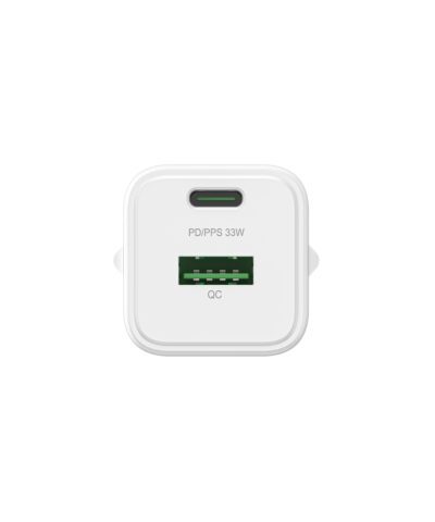 AMAZINGthing Wall USB-A 1 USB-C GaN (PD/PPS 33W) (TISI Plug) Explorer Pro- White