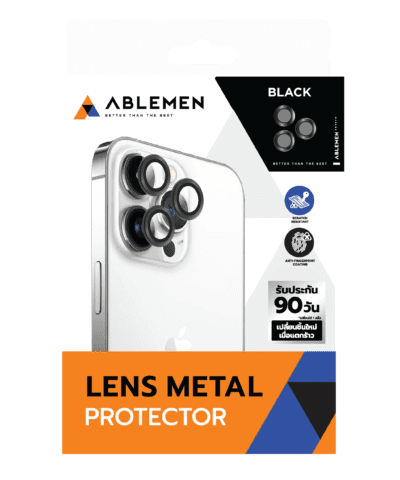 ฟิลม์ Ablemen 3D Lens Metal Titanium Matte Apple iPhone 17 Black / เก็บใบเสร็จเพื่อรับประกัน
