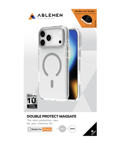 เคส Ablemen Case Double Protect Magsafe Apple iPhone 17 Pro Gray