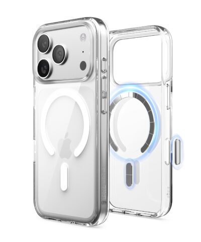 เคส Magnetic Hybrid Case (Camera Control Key Included) for iPhone 17 Pro (6.3 inch)- Clear with White MagSafe