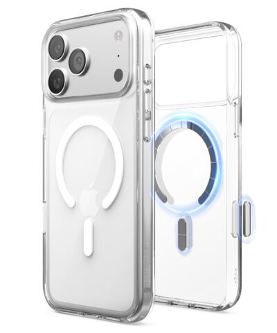 เคส Magnetic Hybrid Case (Camera Control Key Included) for iPhone 17 Pro Max (6.9 inch)- Clear with White MagSafe