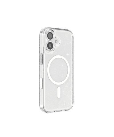 เคส JTLEGEND Casing for iPhone 17 (6.3 inch) Glitter Hybrid Cushion Mag Case-G (Camera Control Button)- Crystal Clear