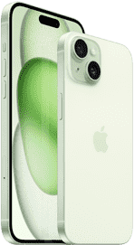 iPhone 15 Plus ขนาด 6.7 นิ้ว และ iPhone 15 ขนาด 6.1 นิ้ว ที่แสดงอยู่คู่กันเพื่อเปรียบเทียบขนาด