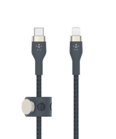 Belkin BOOST↑CHARGE™ DuraSoft Pro Silicone Charge USB-C to Lightning Cable with Cable Management * 1 Meter - Blue