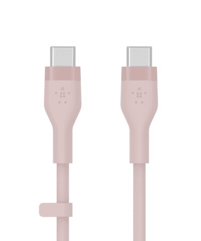Alternative view of Belkin BOOST↑CHARGE™ DuraFlex Silicone Charge USB-C to USB-C Cable * 1 Meter - Pink