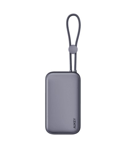 AUKEY PB-Y47 Spark Sling 10000 Compact Fast Charging Power Bank with Built-in USB-C Cable