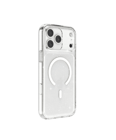 เคส JTLEGEND Casing for iPhone 17 Pro Max (6.9 inch) Glitter Hybrid Cushion Mag Case-G (Camera Contraol Button)- Crystal Clear