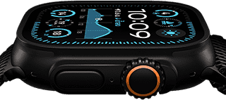 มุมด้านข้างของ Apple Watch Ultra 2