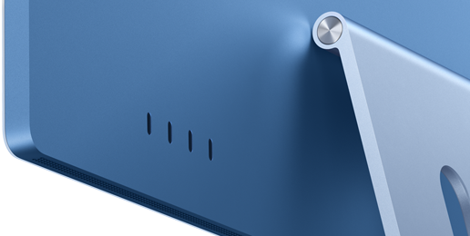 มุมมองด้านหลังของ iMac และพอร์ต Thunderbolt