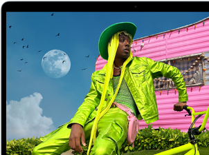 MacBook Air แสดงจอภาพ Liquid Retina